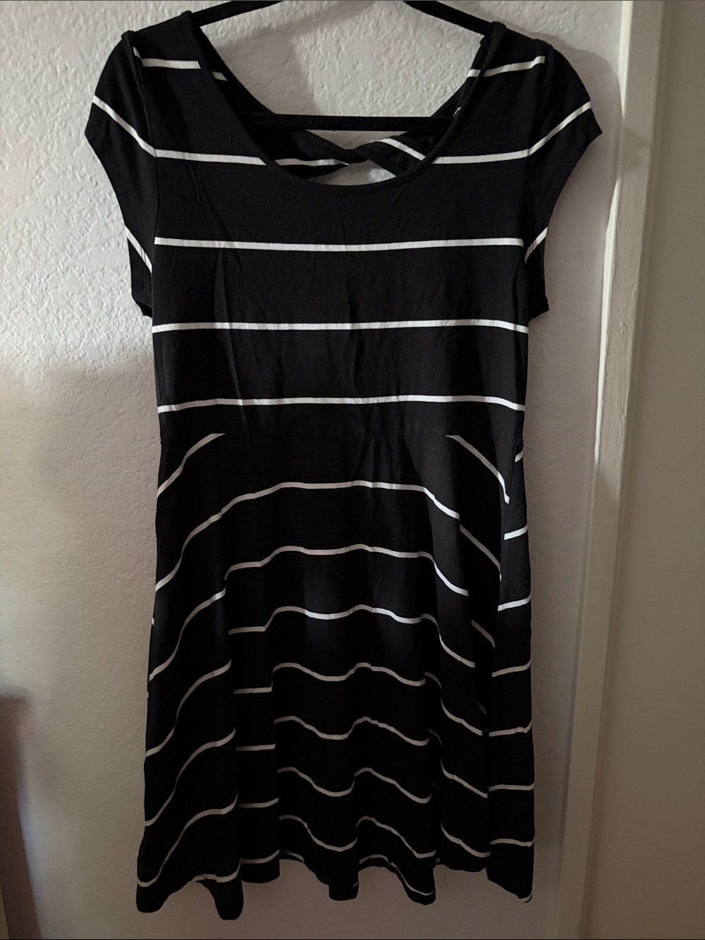 striped midi dress